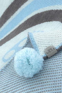 PERSONALIZED RAINBOW BLANKET FOR BOYS | WHITE