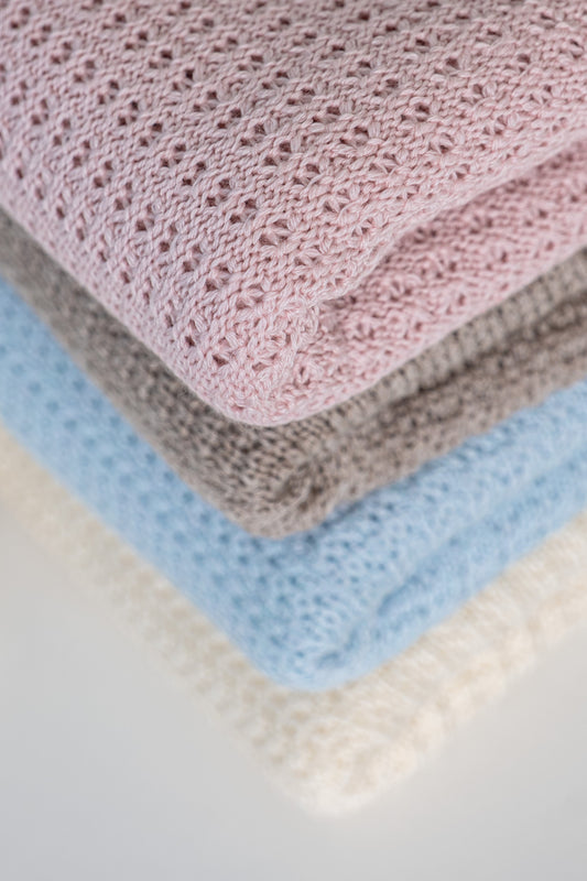 STAR MERINO WOOL BLANKET MILKY WHITE