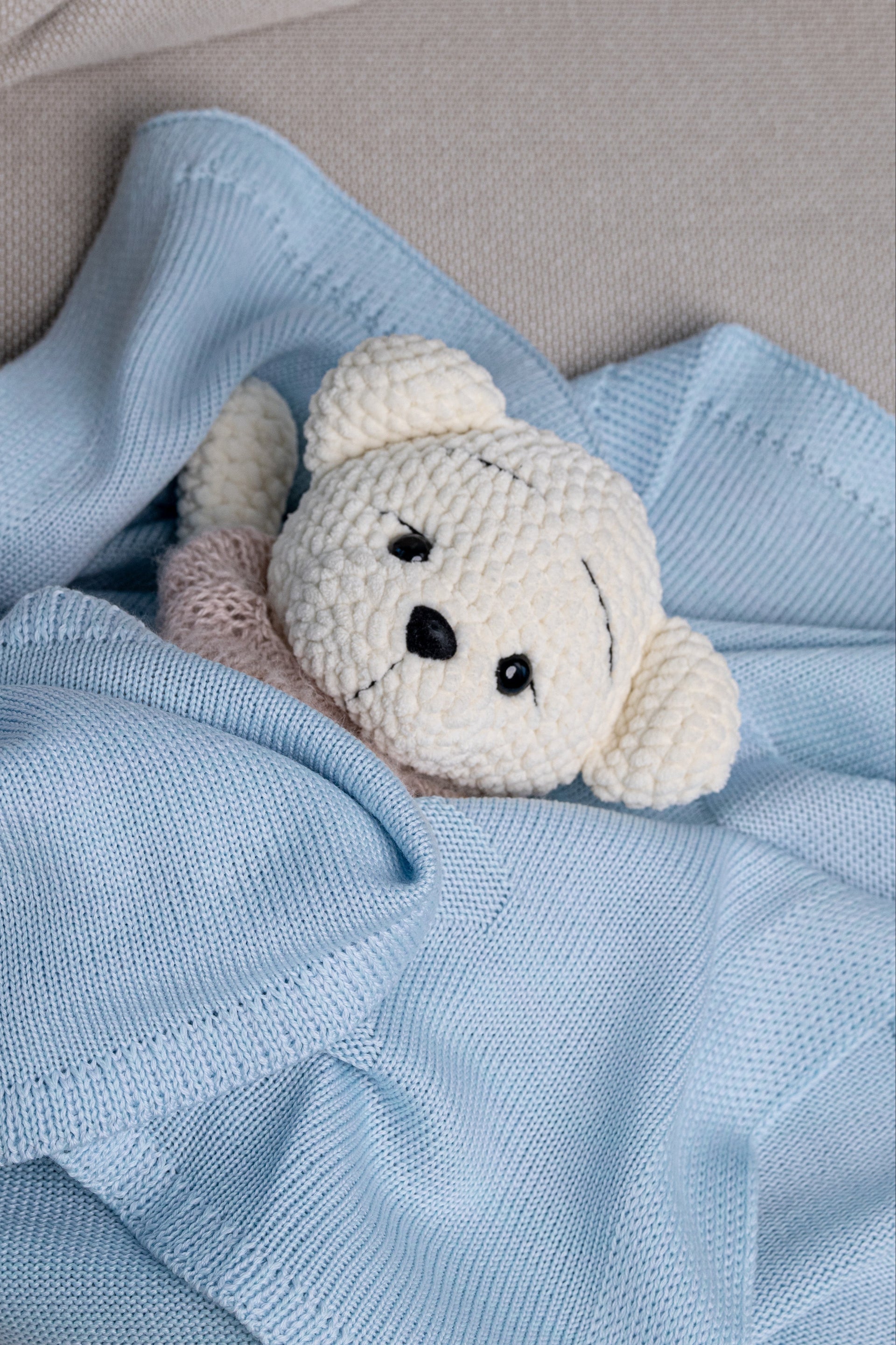 STAR MERINO WOOL BLANKET BLUE