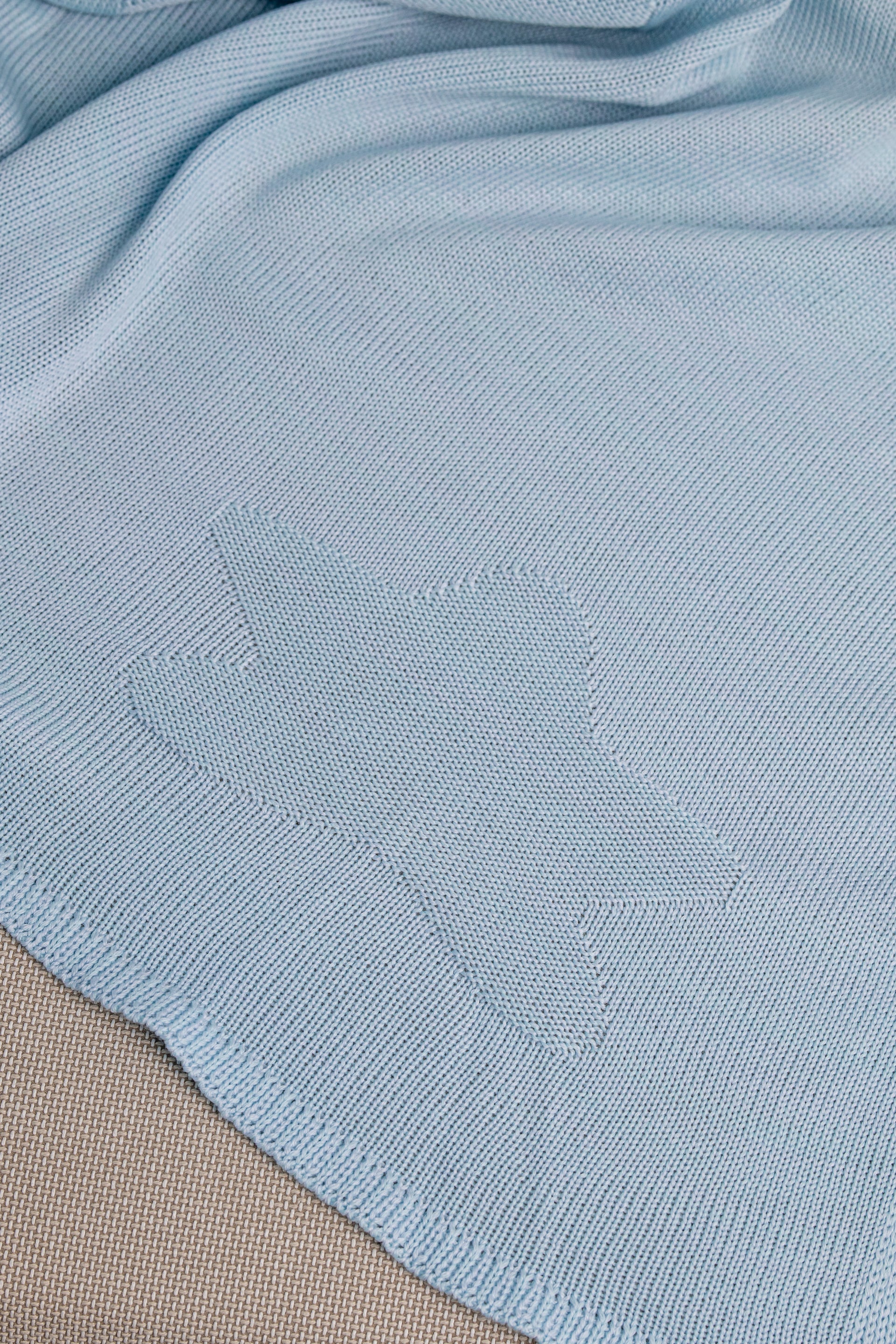 STAR MERINO WOOL BLANKET BLUE