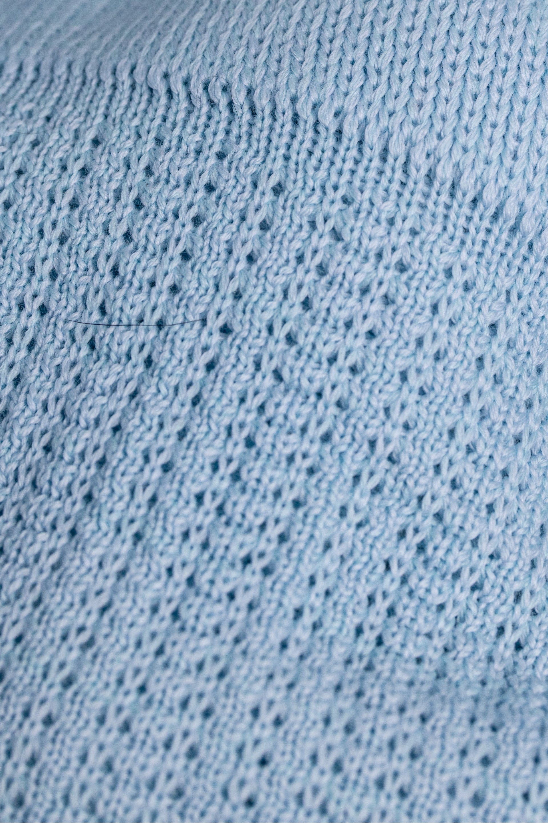 MERINO WOOL BLANKET BABY BLUE