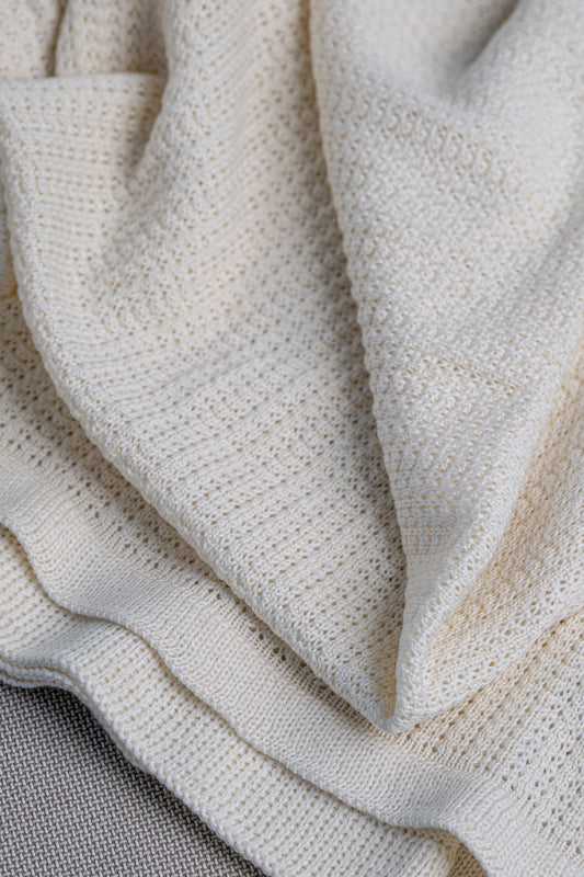 MERINO WOOL BLANKET MILKY WHITE