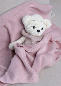 STAR MERINO WOOL BLANKET PINK