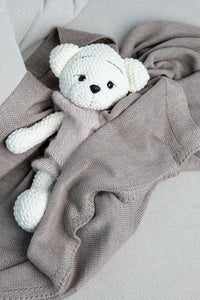 STAR MERINO WOOL BLANKET BROWN