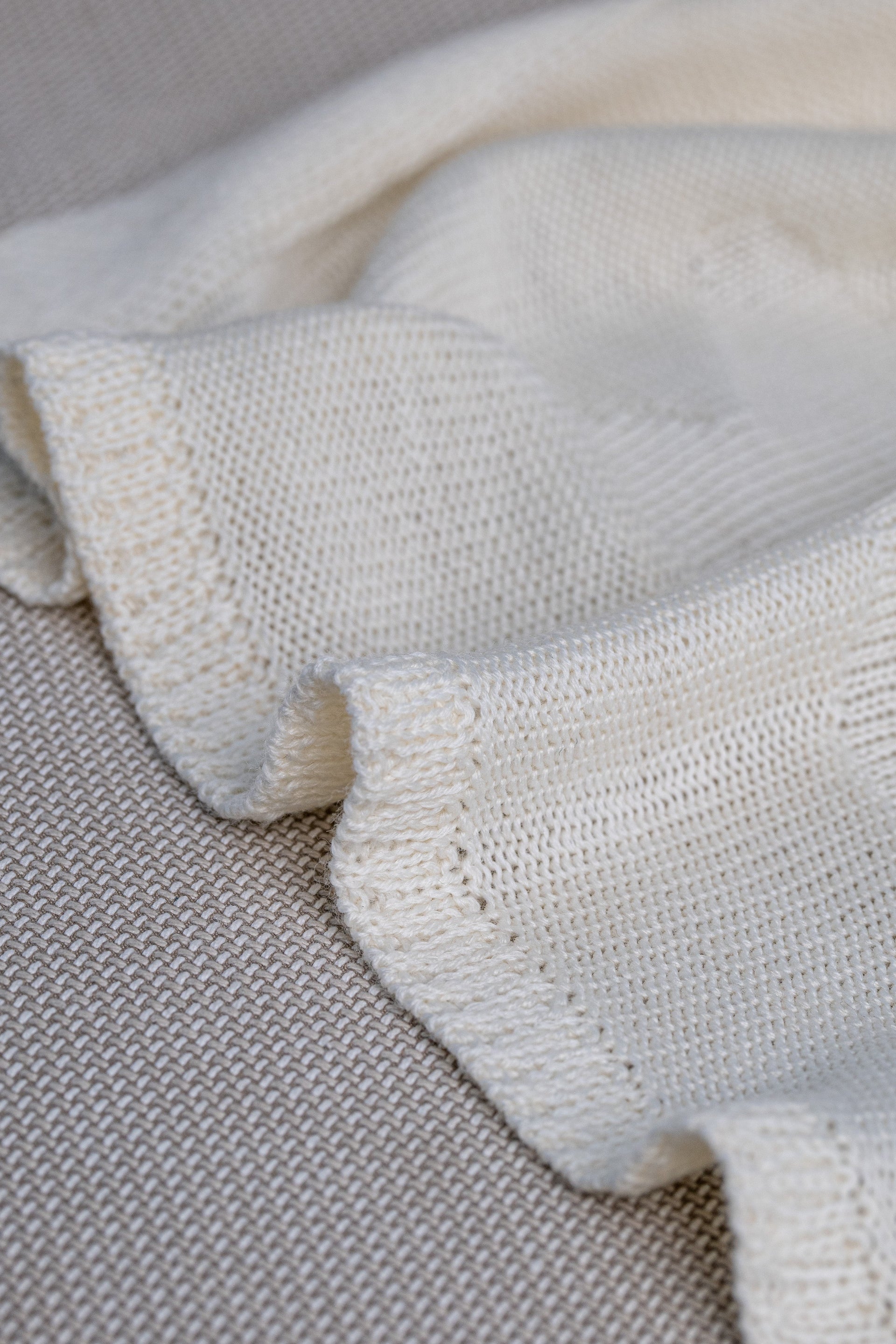STAR MERINO WOOL BLANKET MILKY WHITE