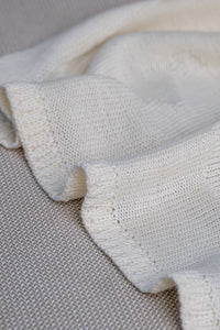 STAR MERINO WOOL BLANKET MILKY WHITE
