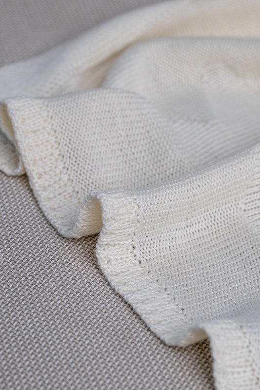 STAR MERINO WOOL BLANKET MILKY WHITE
