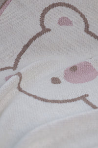 PERSONALIZED TEDDY BLANKET FOR GIRLS | WHITE