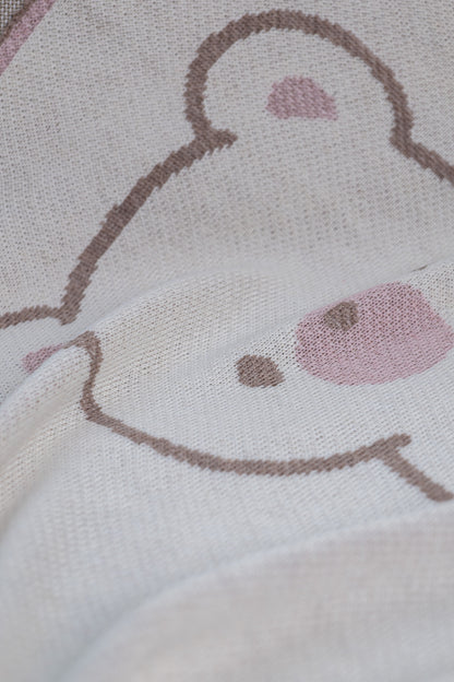 PERSONALIZUOTAS TEDDY PLEDAS MERGAITĖMS | BALTA SPALVA