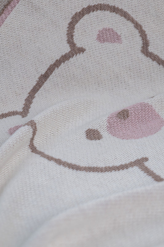PERSONALIZED TEDDY BLANKET FOR GIRLS | WHITE