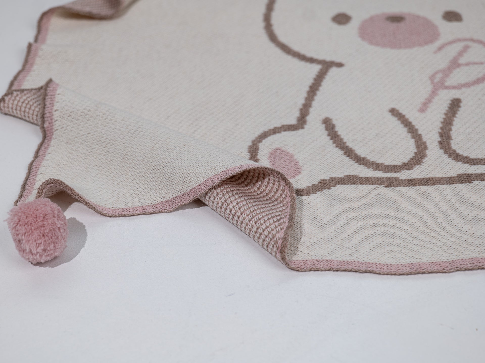 PERSONALIZED TEDDY BLANKET FOR GIRLS | WHITE