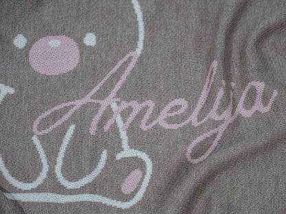 PERSONALIZUOTAS TEDDY PLEDAS MERGAITĖMS | RUDA SPALVA