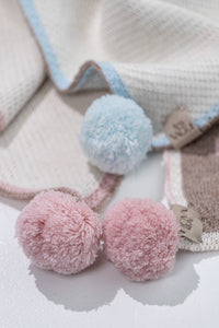 PERSONALIZED TEDDY BLANKET FOR GIRLS | WHITE