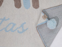 PERSONALIZED RAINBOW BLANKET FOR BOYS | WHITE