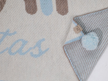 PERSONALIZUOTAS VAIVORYKŠTĖS PLEDAS BERNIUKAMS | BALTA SPALVA