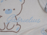 PERSONALIZED TEDDY BLANKET FOR BOYS | WHITE