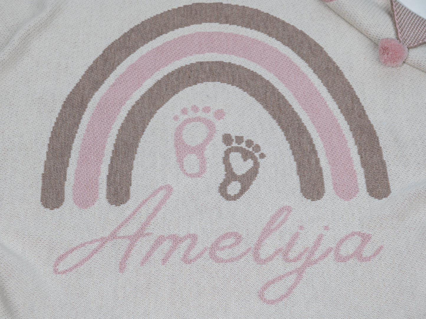 PERSONALIZUOTAS VAIVORYKŠTĖS PLEDAS MERGAITĖMS | BALTA SPALVA