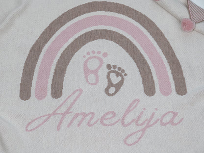 PERSONALIZUOTAS VAIVORYKŠTĖS PLEDAS MERGAITĖMS | BALTA SPALVA