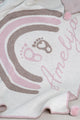 PERSONALIZED RAINBOW BLANKET FOR GIRLS | WHITE
