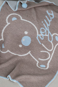 PERSONALIZED TEDDY BLANKET FOR BOYS | BROWN