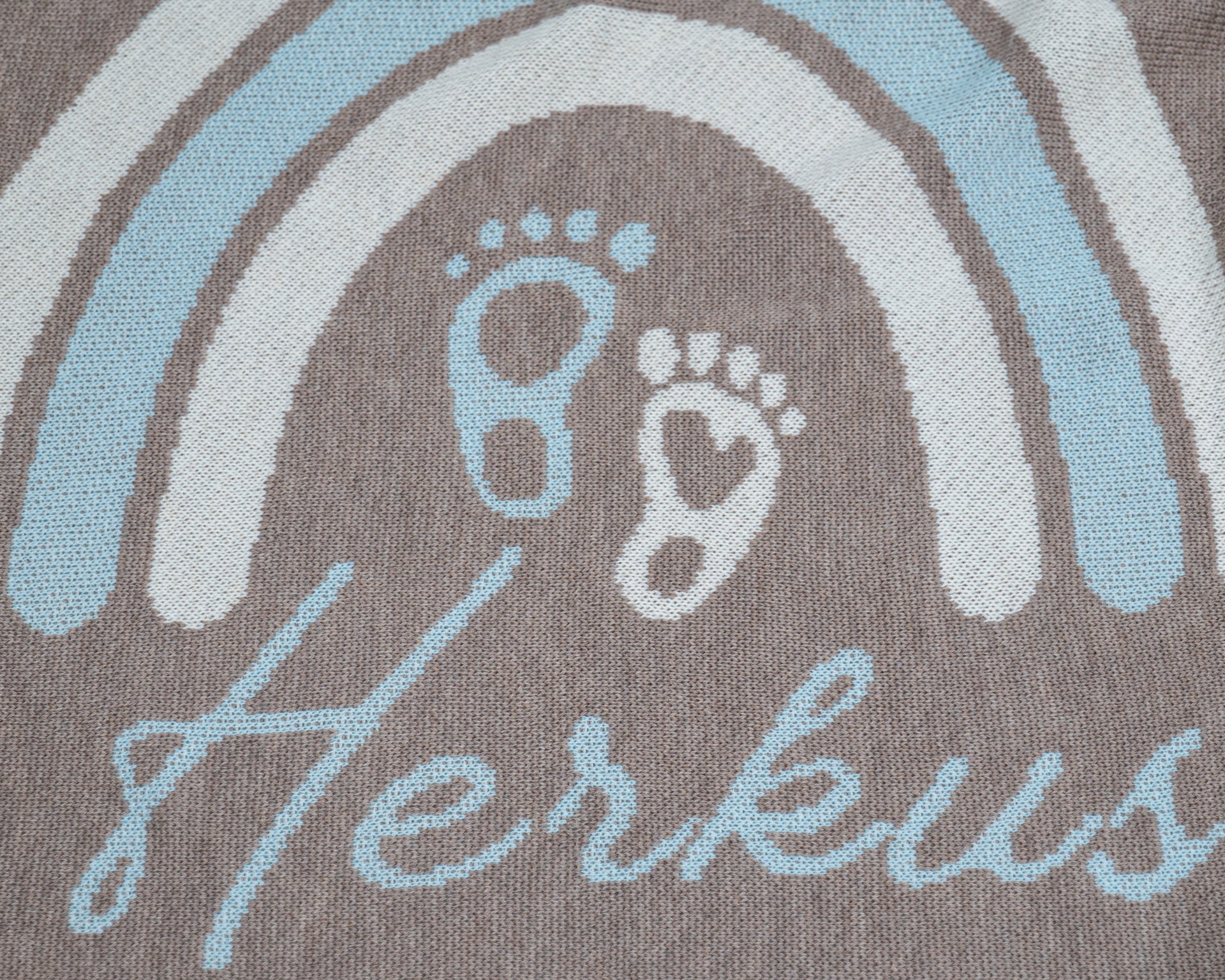 PERSONALIZED RAINBOW BLANKET FOR BOYS | BROWN