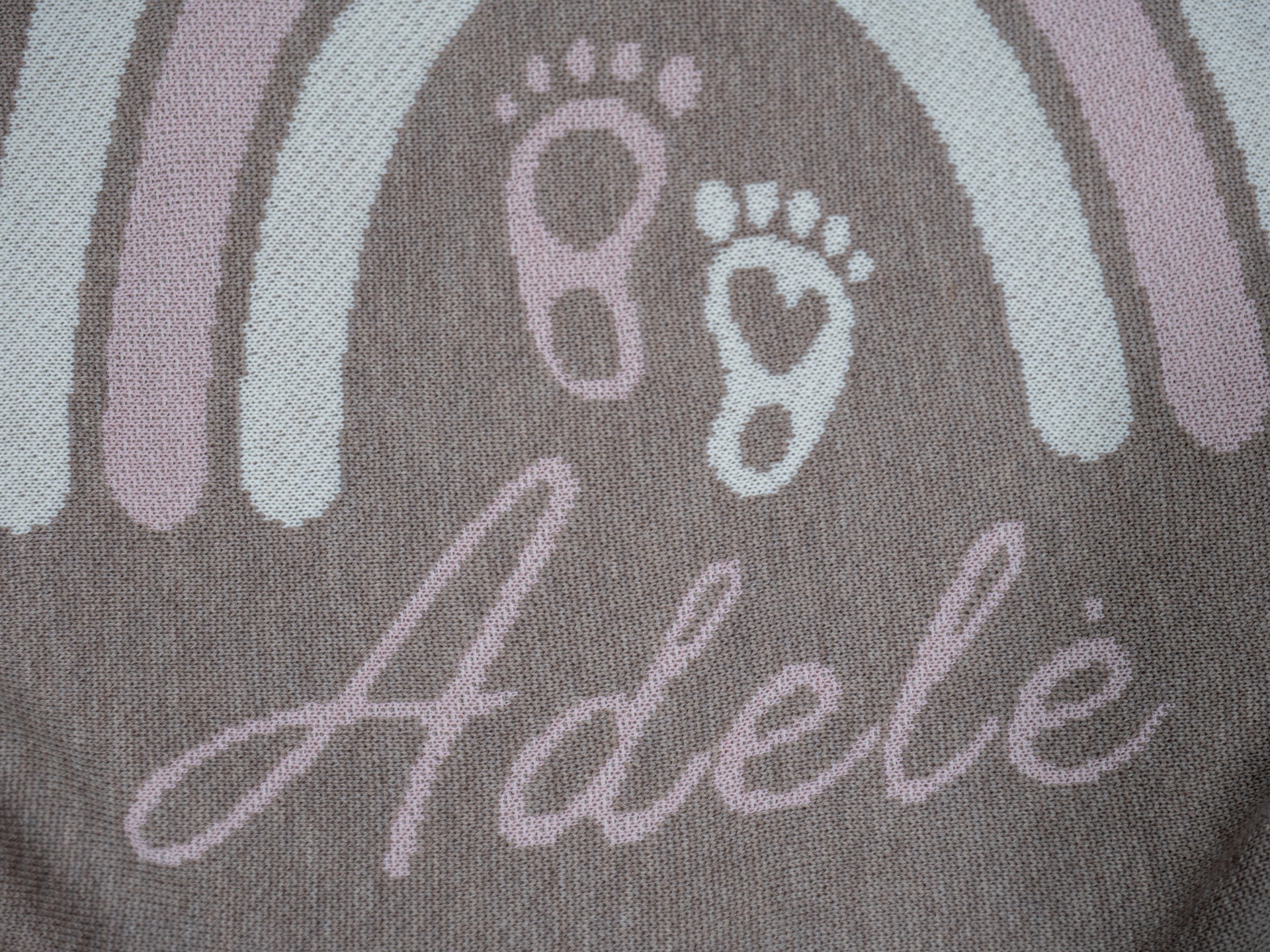 PERSONALIZED RAINBOW BLANKET FOR GIRLS | BROWN