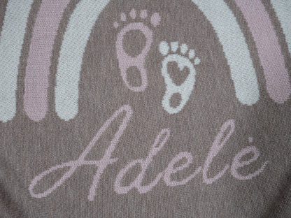 PERSONALIZUOTAS VAIVORYKŠTĖS PLEDAS MERGAITĖMS | RUDA SPALVA