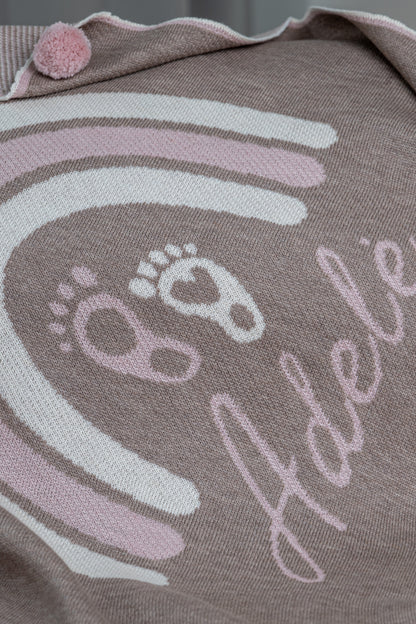 PERSONALIZUOTAS VAIVORYKŠTĖS PLEDAS MERGAITĖMS | RUDA SPALVA