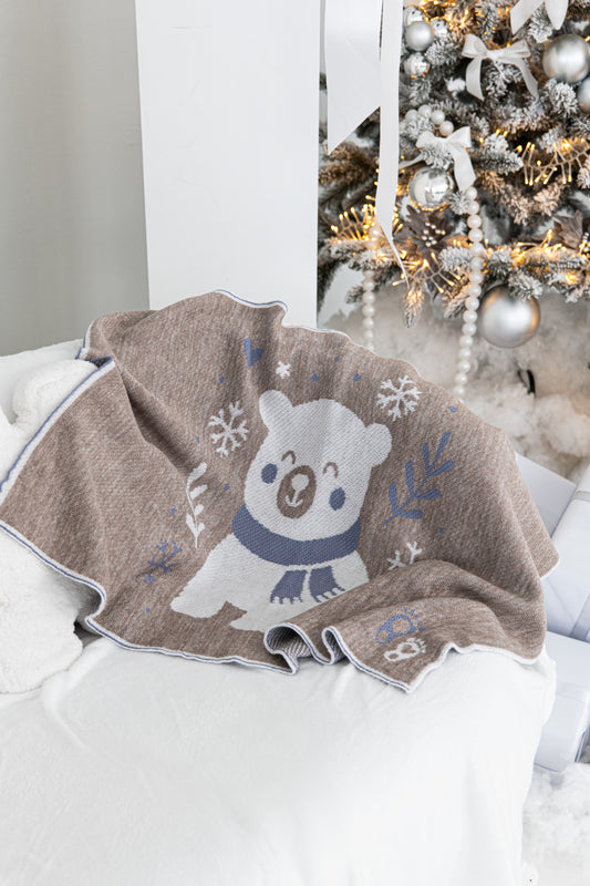 KALĖDINIS MERINO VILNOS PLEDAS | MĖLYNA MEŠKA