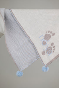 PERSONALIZED NAME BLANKET FOR BOYS | WHITE