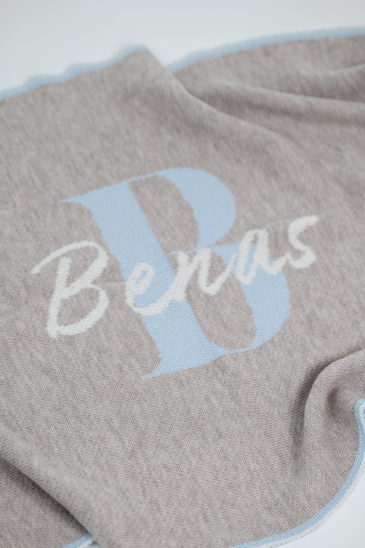 PERSONALIZED NAME BLANKET FOR BOYS | BROWN