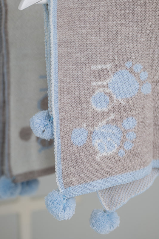 PERSONALIZED NAME BLANKET FOR BOYS | BROWN