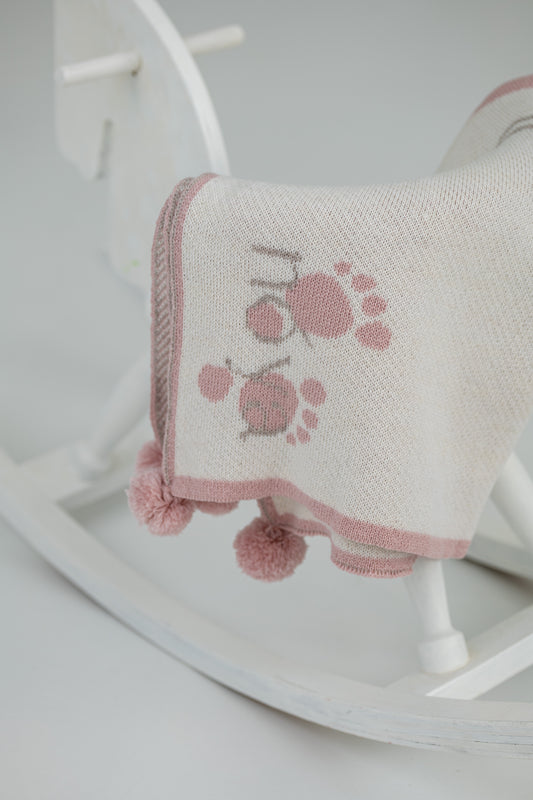PERSONALIZED NAME BLANKET FOR GIRLS | WHITE