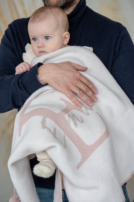 PERSONALIZED NAME BLANKET FOR GIRLS | WHITE