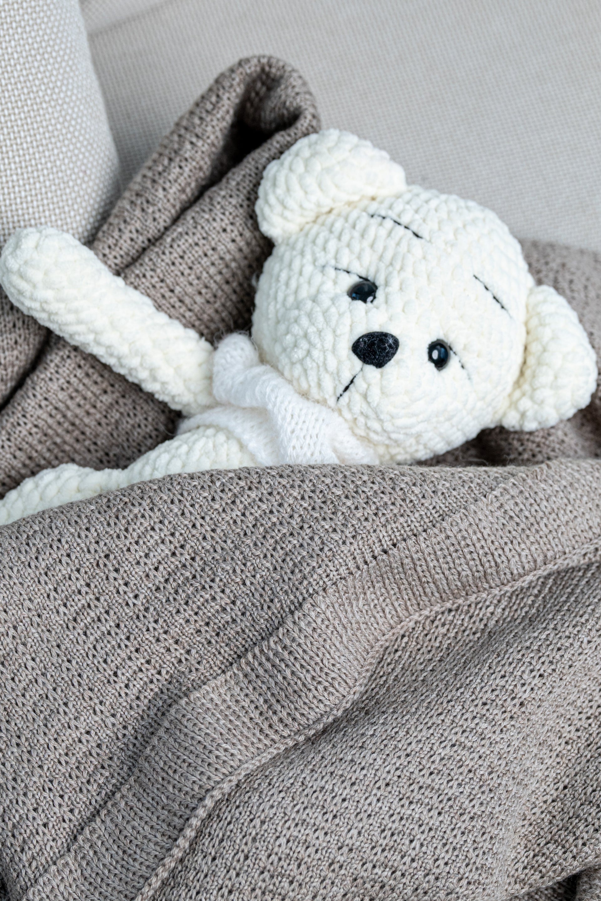 MERINO WOOL BLANKET BROWN