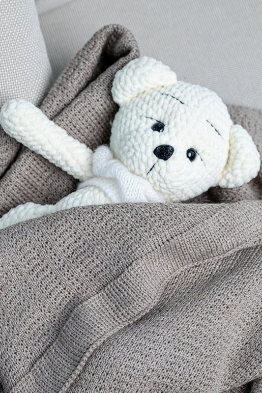 MERINO WOOL BLANKET BROWN