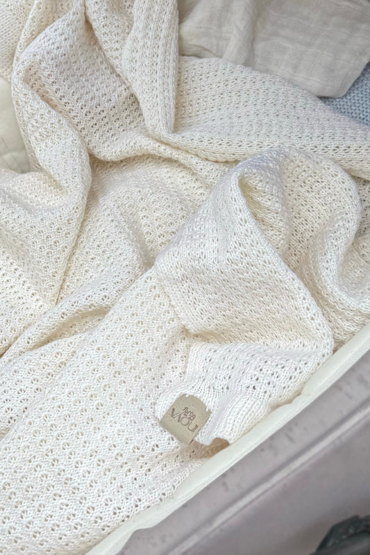 MERINO WOOL BLANKET MILKY WHITE